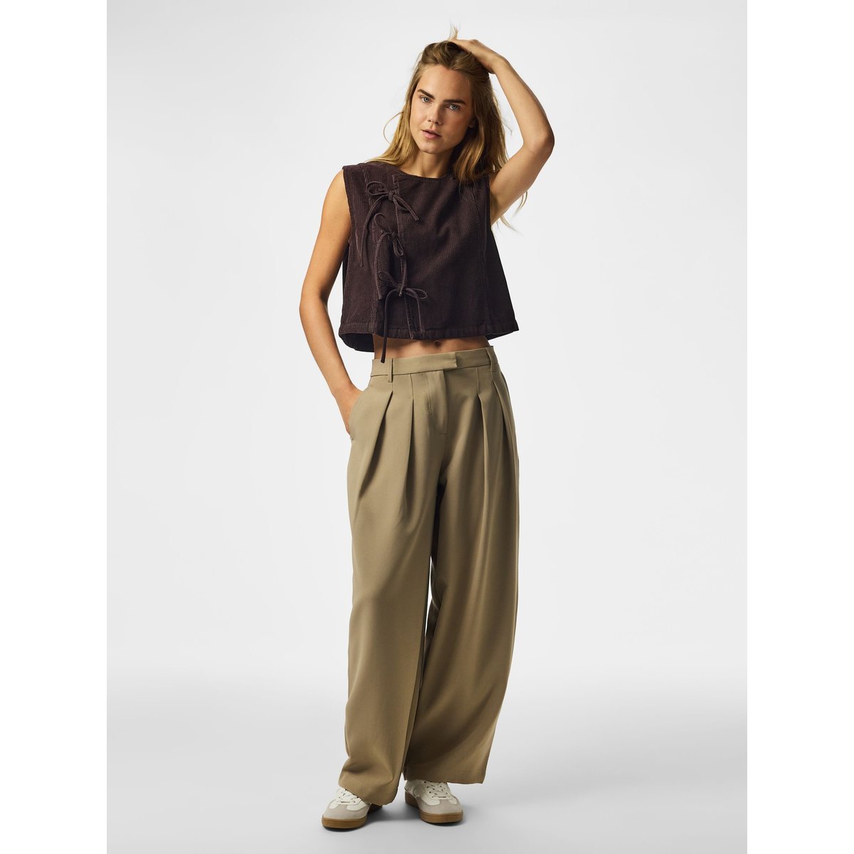 Gilet Sans Manches marron - ganache1, PIECES