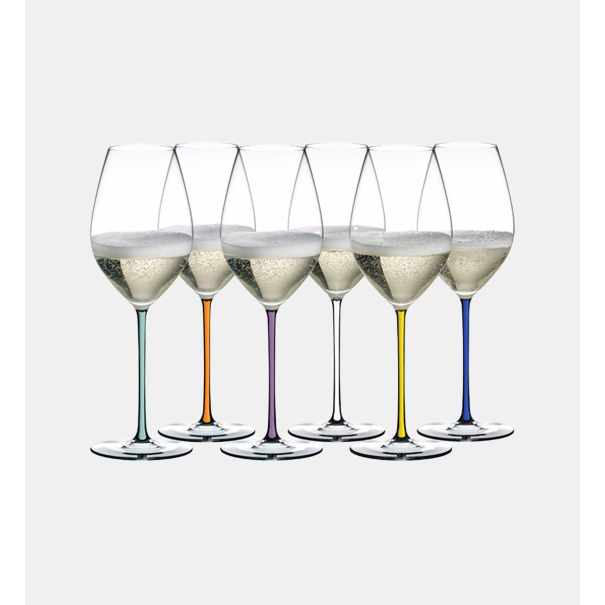 Lot de 6 verres à pied champagne transparent, RIEDEL