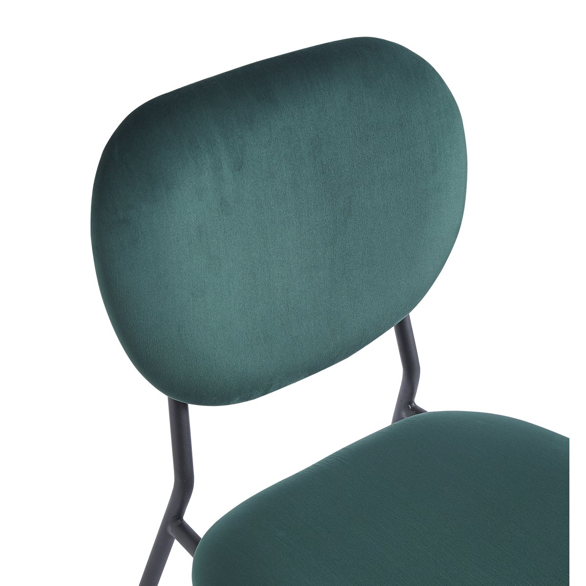 Lot de 2 chaises, métal et velours, SUZUKA vert intense, NORDLYS