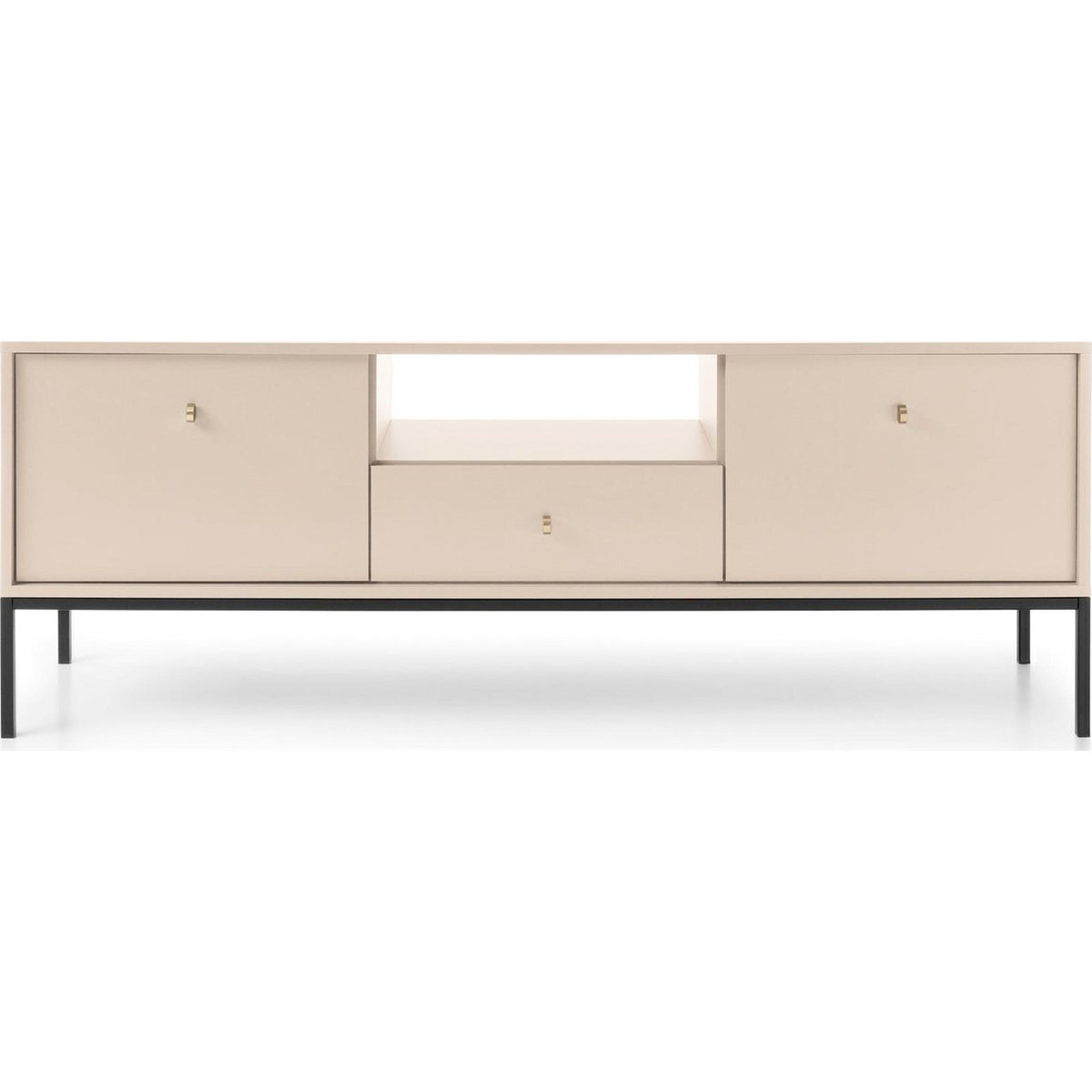 Meuble tv bois avec tiroir collection MONNE beige, RECOLLECTION