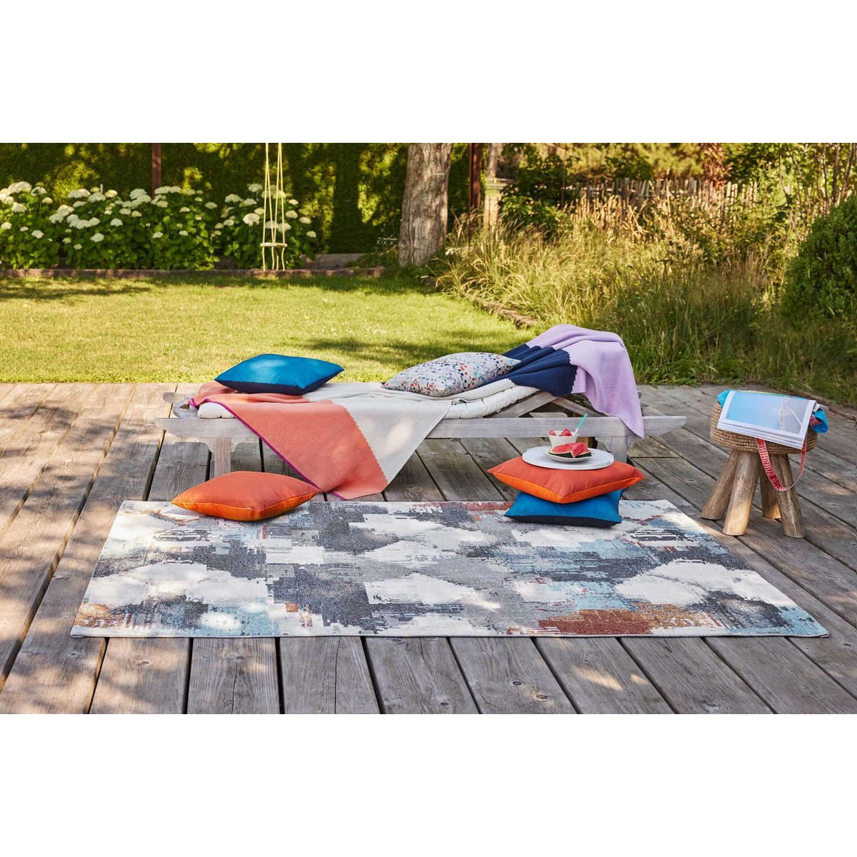 Tapis intérieur extérieur motif abstrait , Stash multicolore, ESPRIT