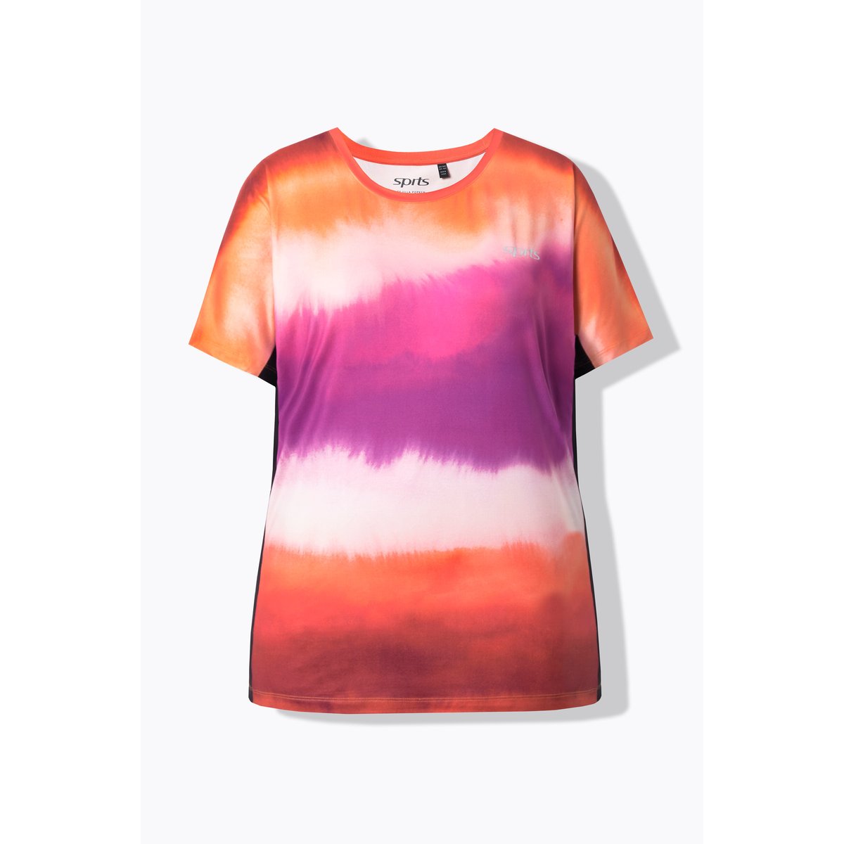 T-shirt technique à col rond et orange clair, ULLA POPKEN