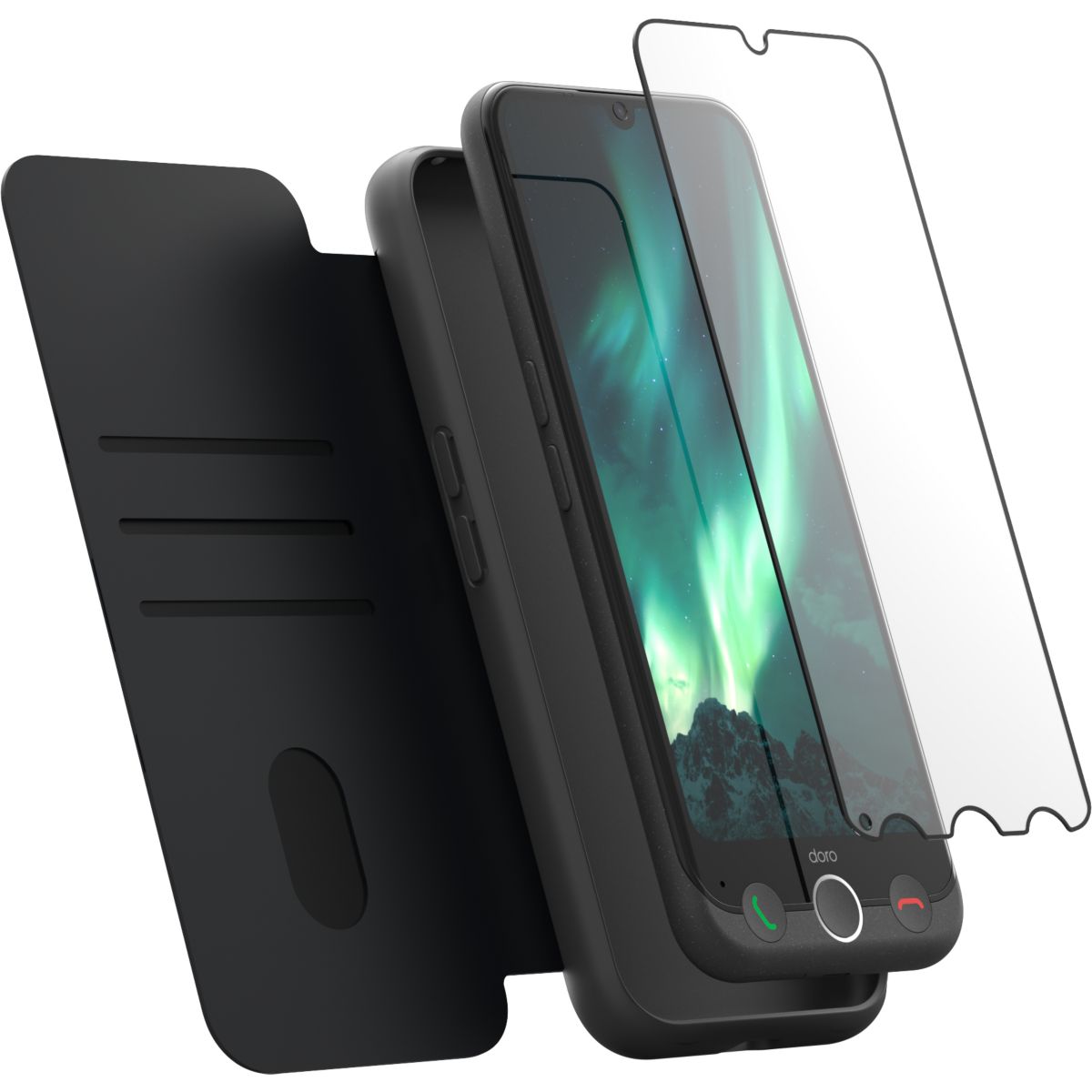 Smartphone Aurora A30 4G+ Etui + Protège écran couleur unique, DORO
