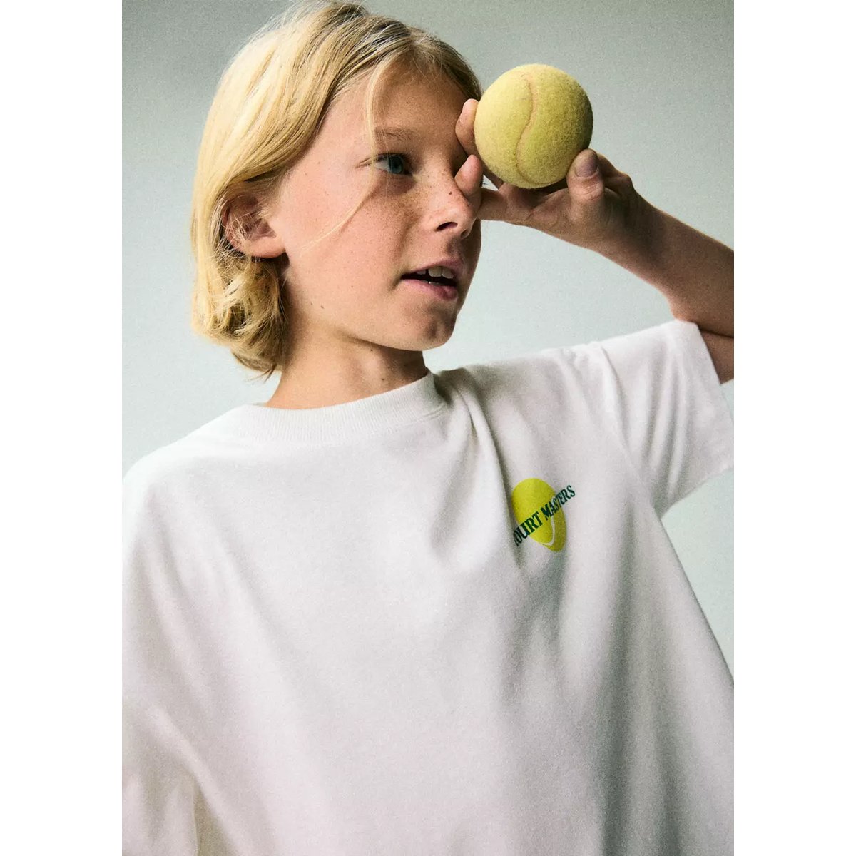 T-shirt oversize imprimé blanc, MANGO KIDS