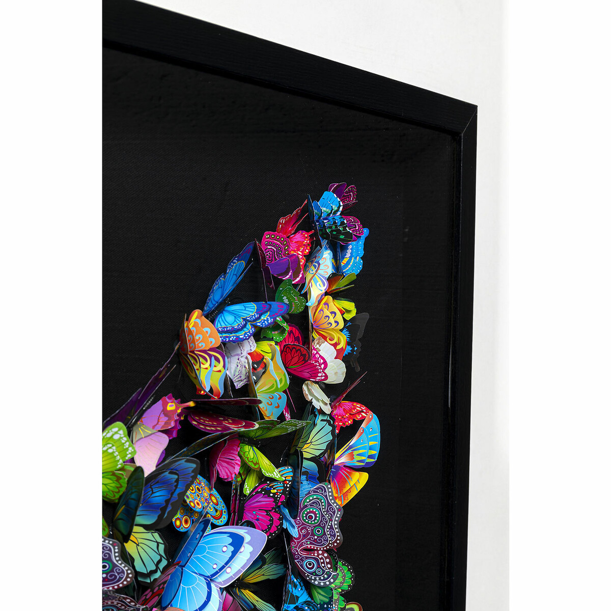 Cornice decorativa Farfalla 120x120cm nero , KARE DESIGN