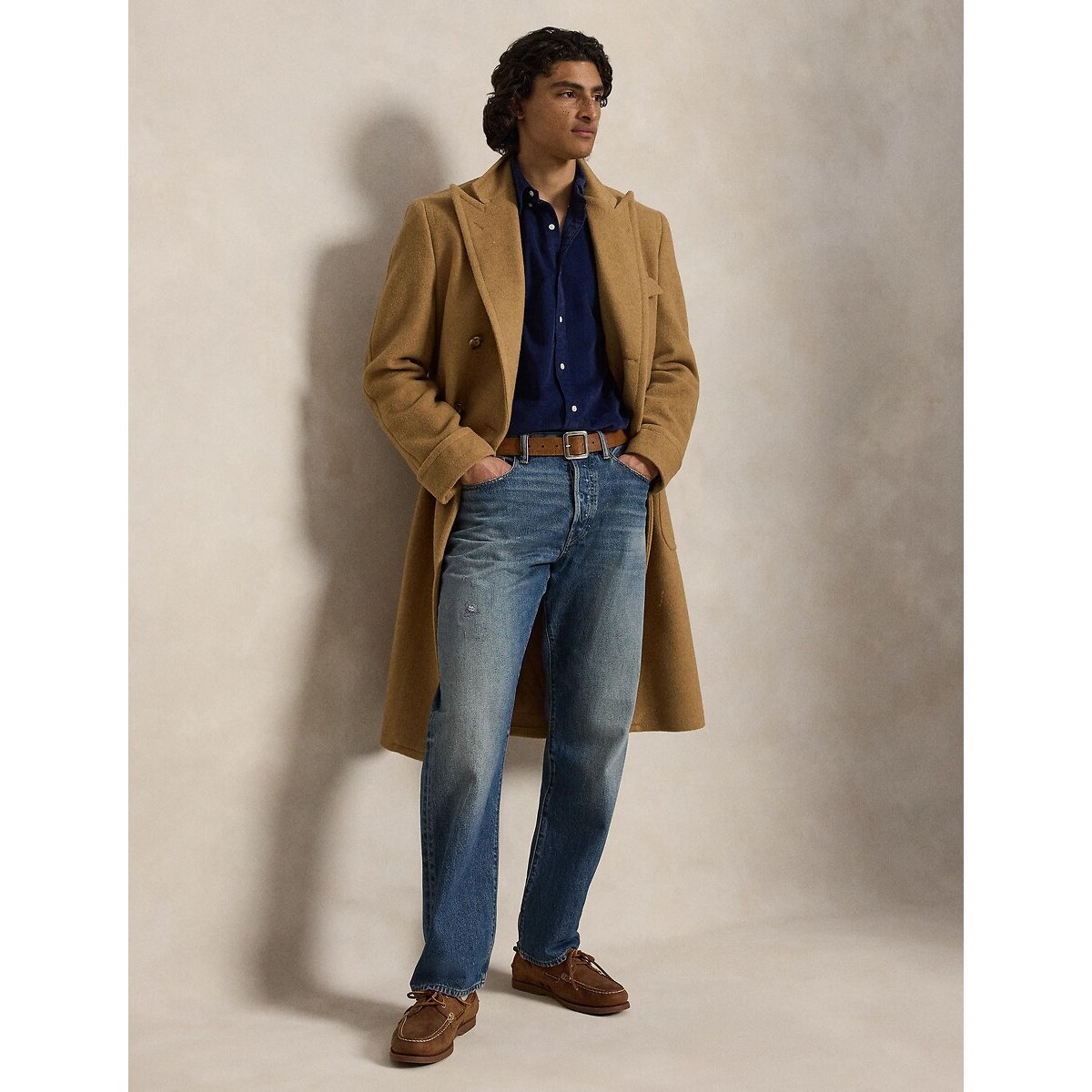 Chemise ajustée en velours côtelé, Custom Fit bleu marine, POLO RALPH LAUREN