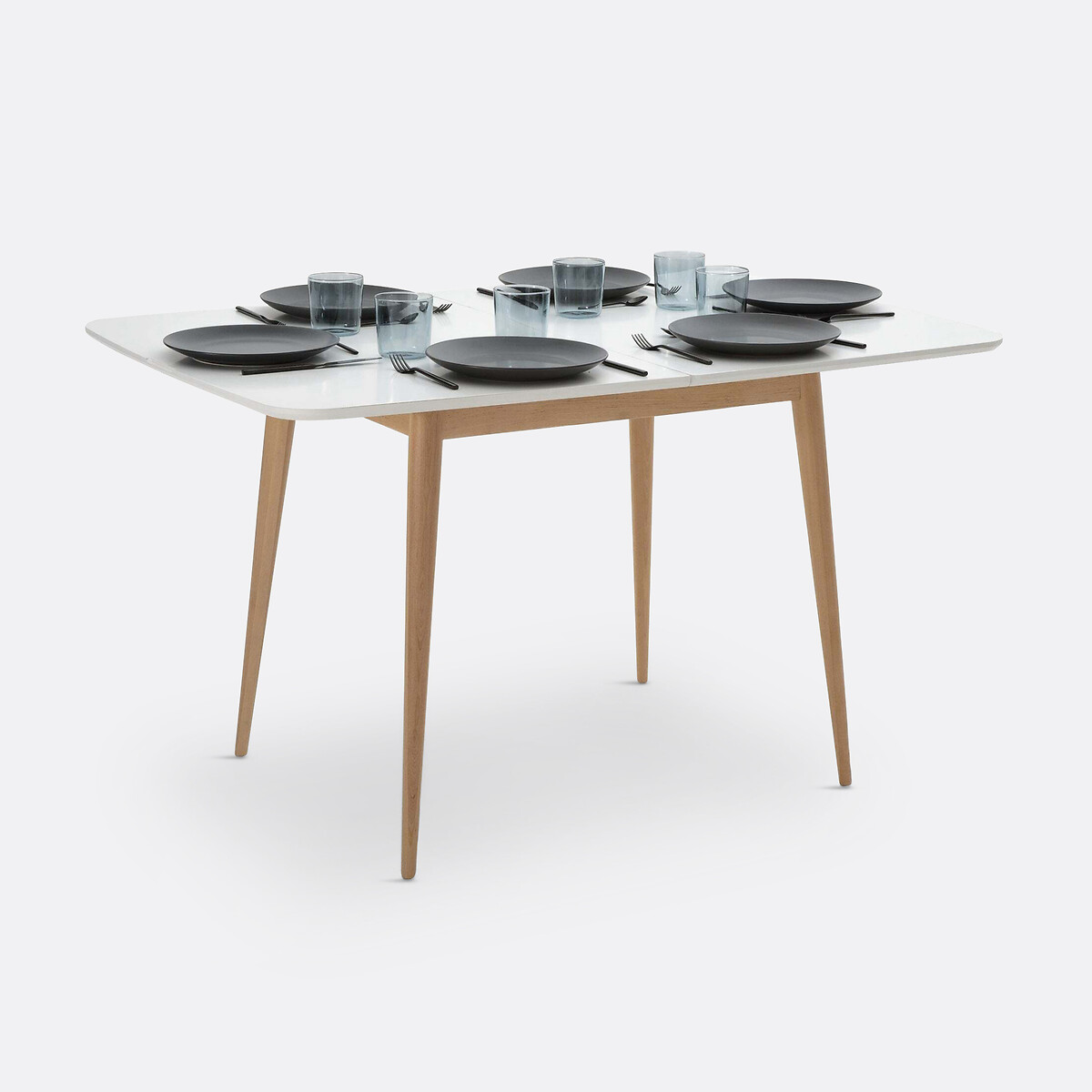 Table à manger, extensible, 2 à 6 personnes, JIMI blanc, LA REDOUTE INTERIEURS