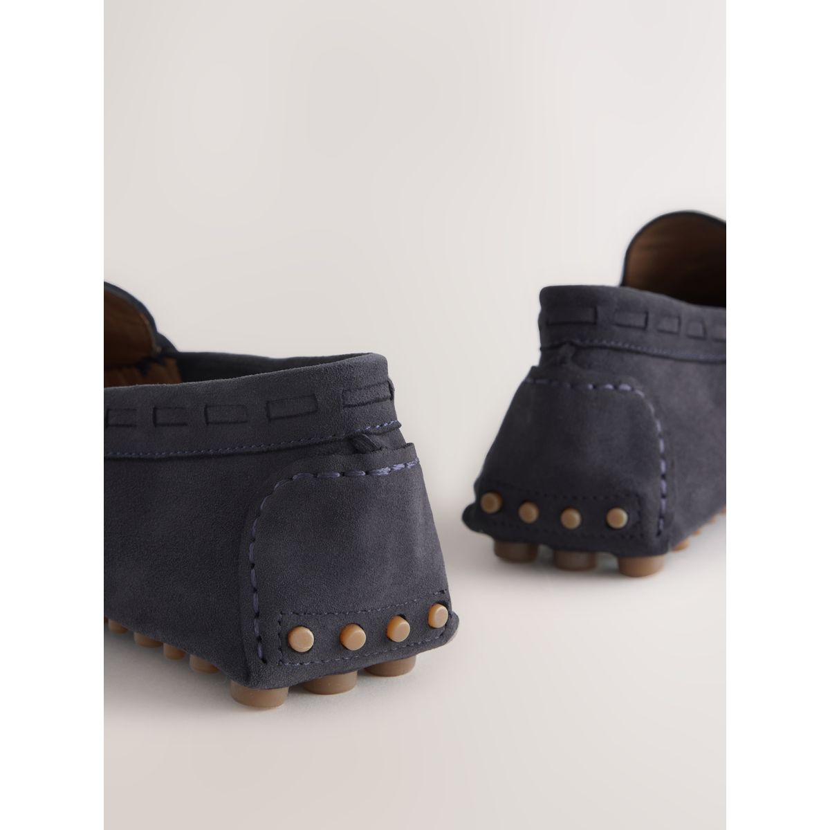 Mocassins de conduite à point feston bleu marine, NEXT