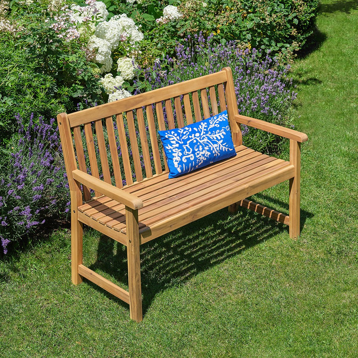 Banc de jardin en acacia massif 120 cm  MILOS naturel, BERAH GETAH