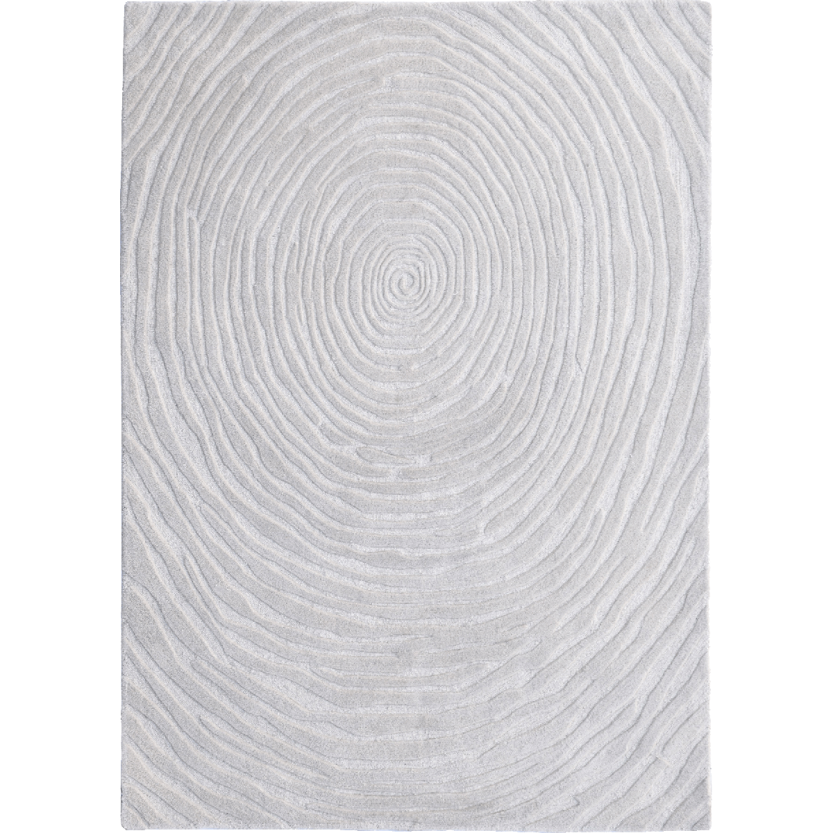 Tapis salon et chambre fait à la main en laine motif faux uni IZ écru, UN AMOUR DE TAPIS