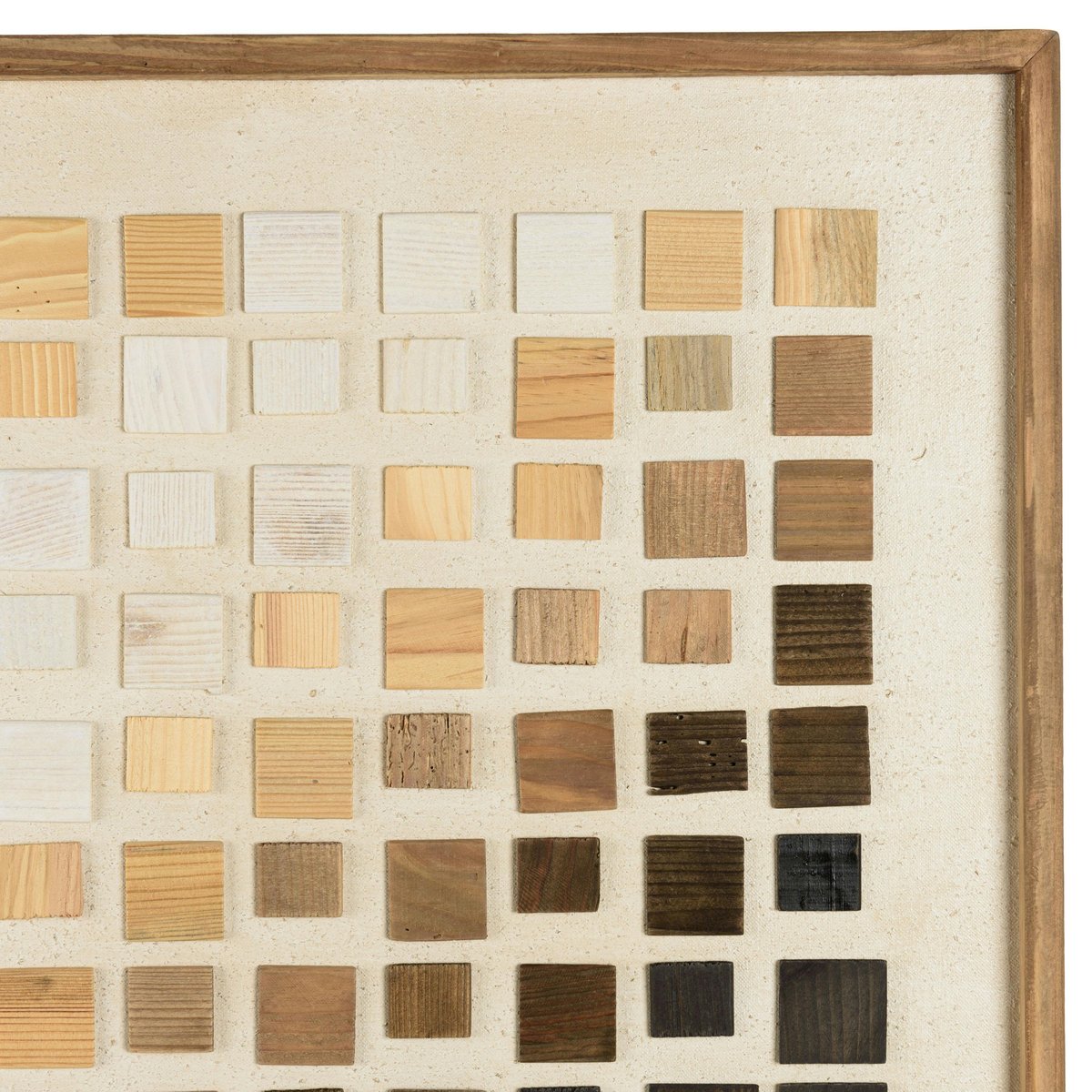 Décoration murale dégradé de mosaïques sur tissu 122 x 82 cm DENVER bois naturel, PIER IMPORT