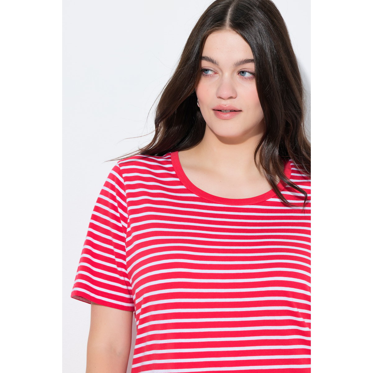 Grand T-shirt/chemise de nuit en coton bio rouge fuschsia, ULLA POPKEN