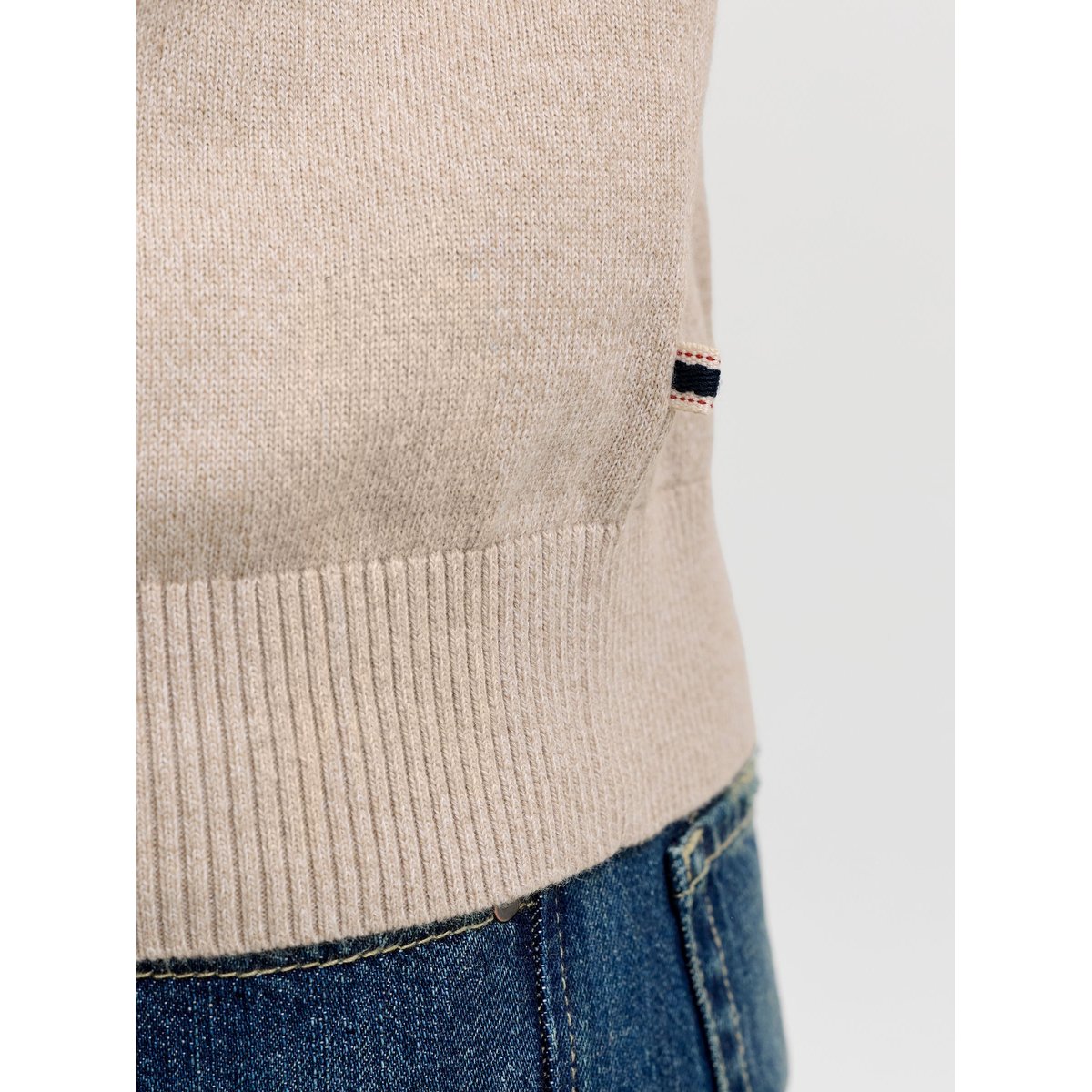 Polo Tricoté grise - moonbeam, JACK & JONES