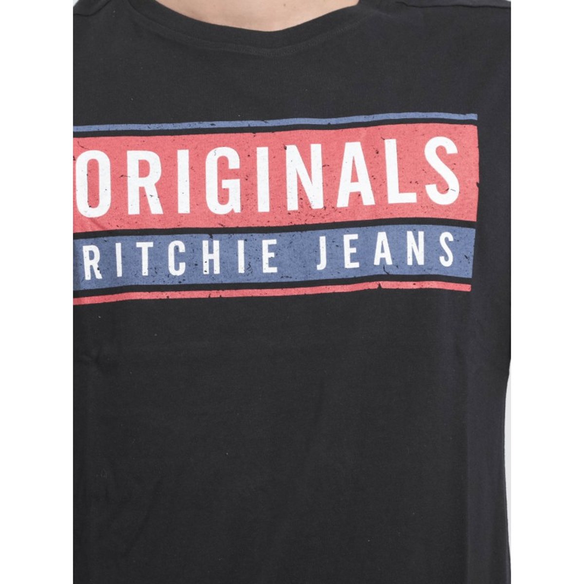 T-shirt Col Rond Pur Coton Janville noir, RITCHIE