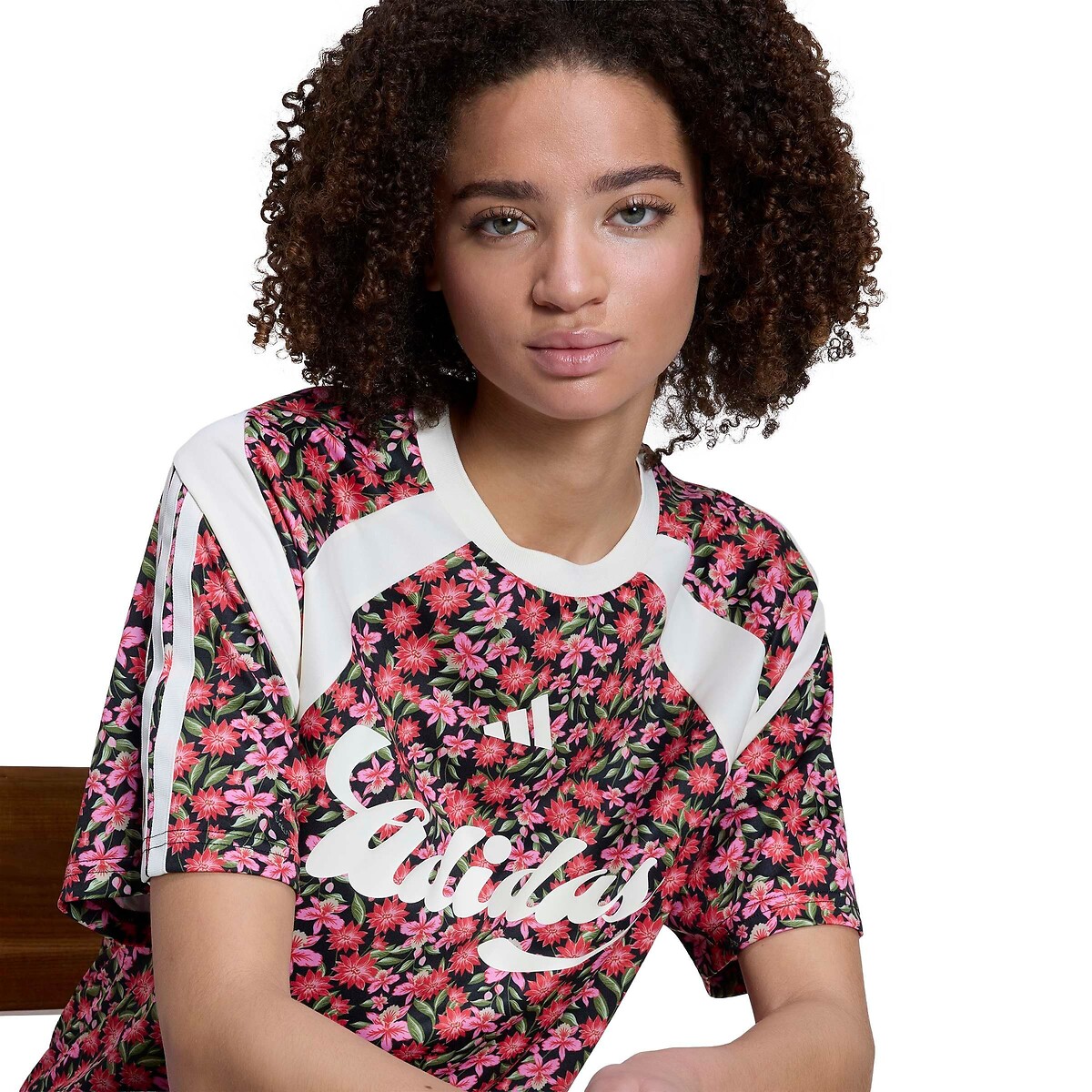 T-shirt de mangas curtas, estampado florido FARM RIO estampado às flores, ADIDAS SPORTSWEAR