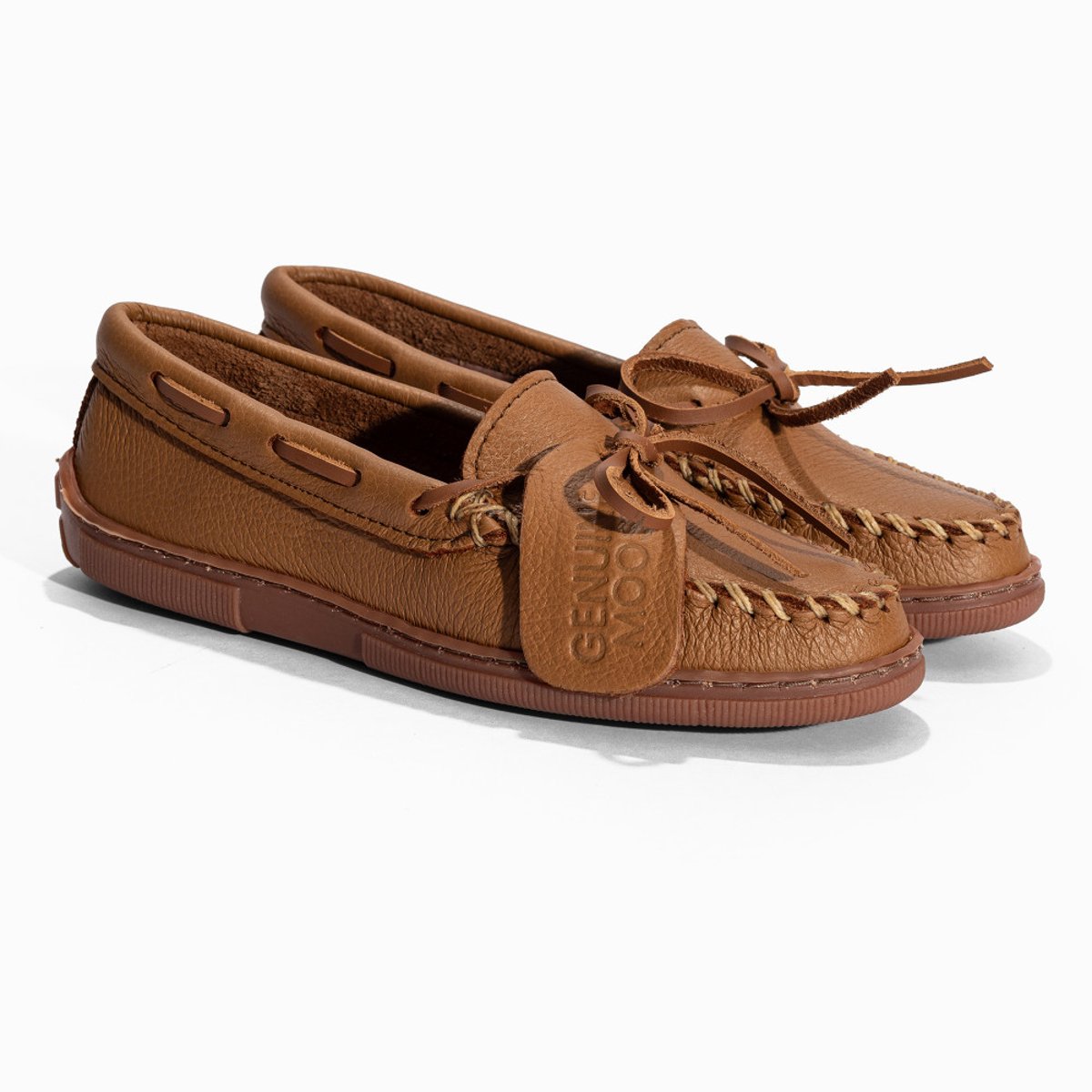 Mocassins en cuir Moosehide Classic camel, MINNETONKA