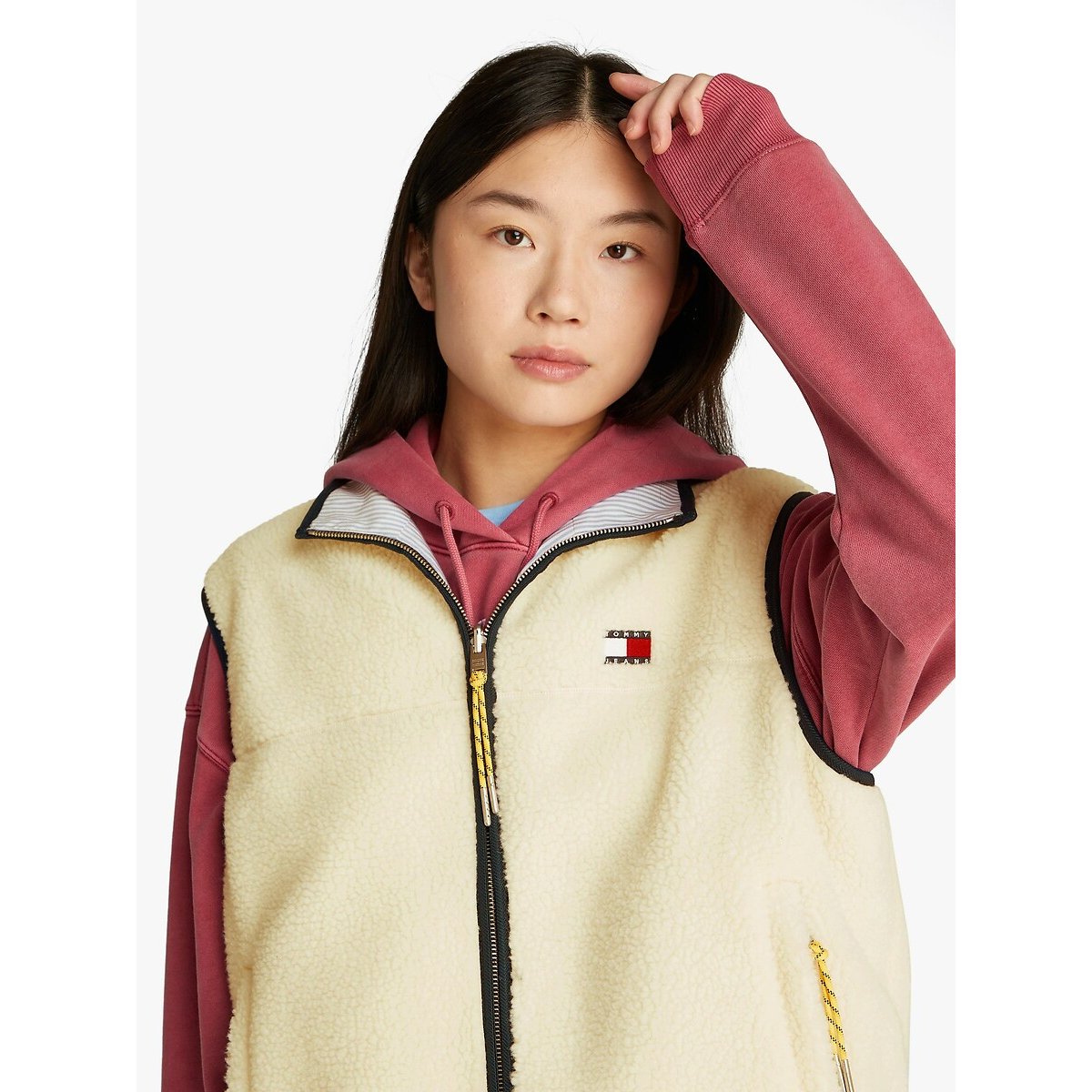 Reversible Gilet white, TOMMY JEANS