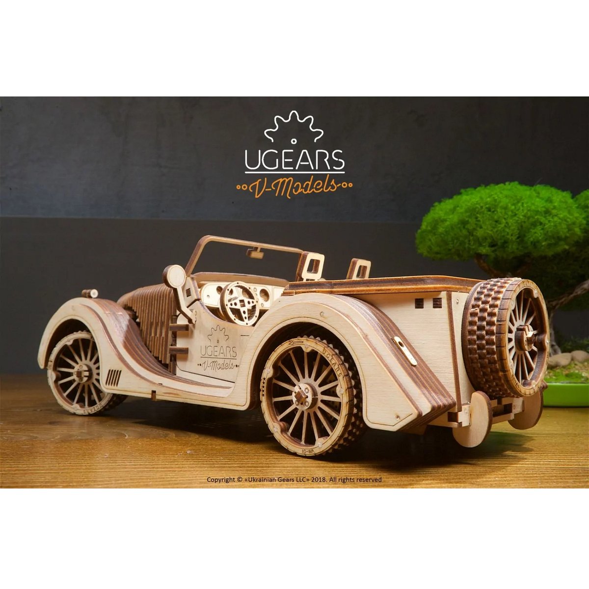 Puzzle 3D Roadster VM-01 beige, UGEARS