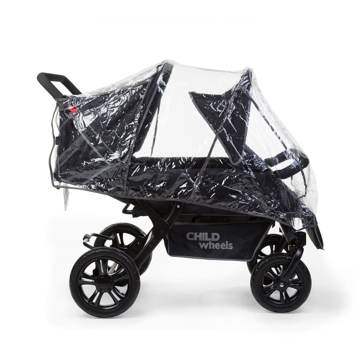 Poussette capacité 4 enfants TWO BY TWO noir, CHILDHOME