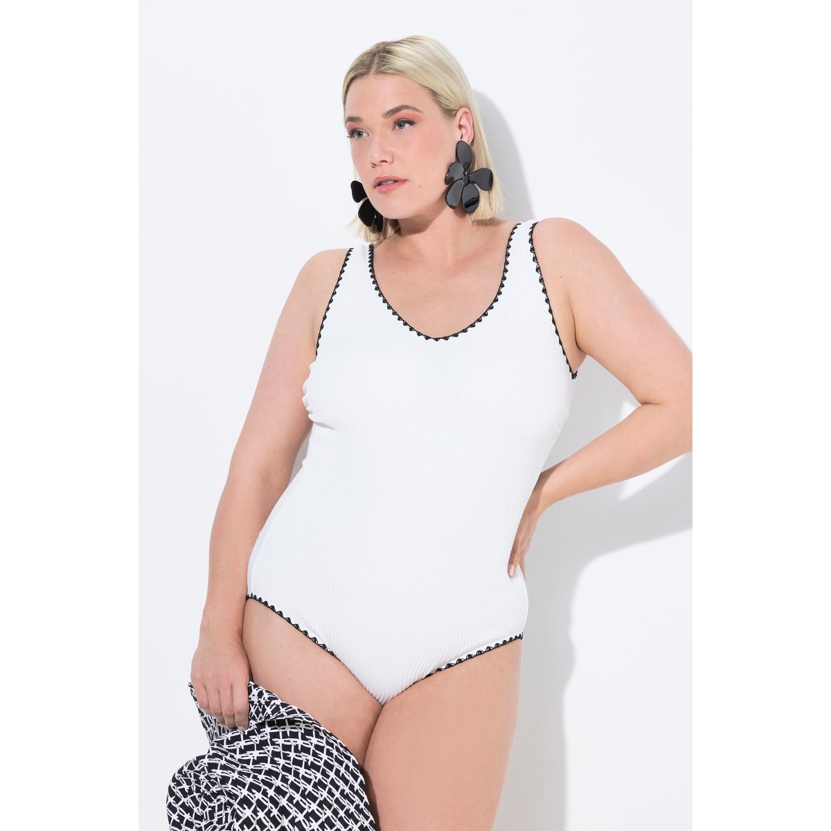 Maillot de bain sans bonnets souples. blanc cassé, ULLA POPKEN