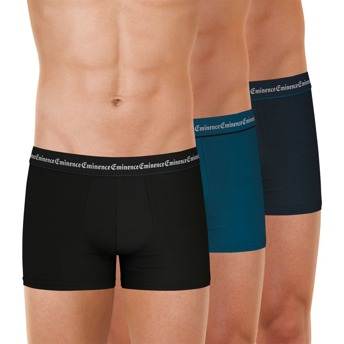 Lot de 3 boxers Trio Business noir, EMINENCE