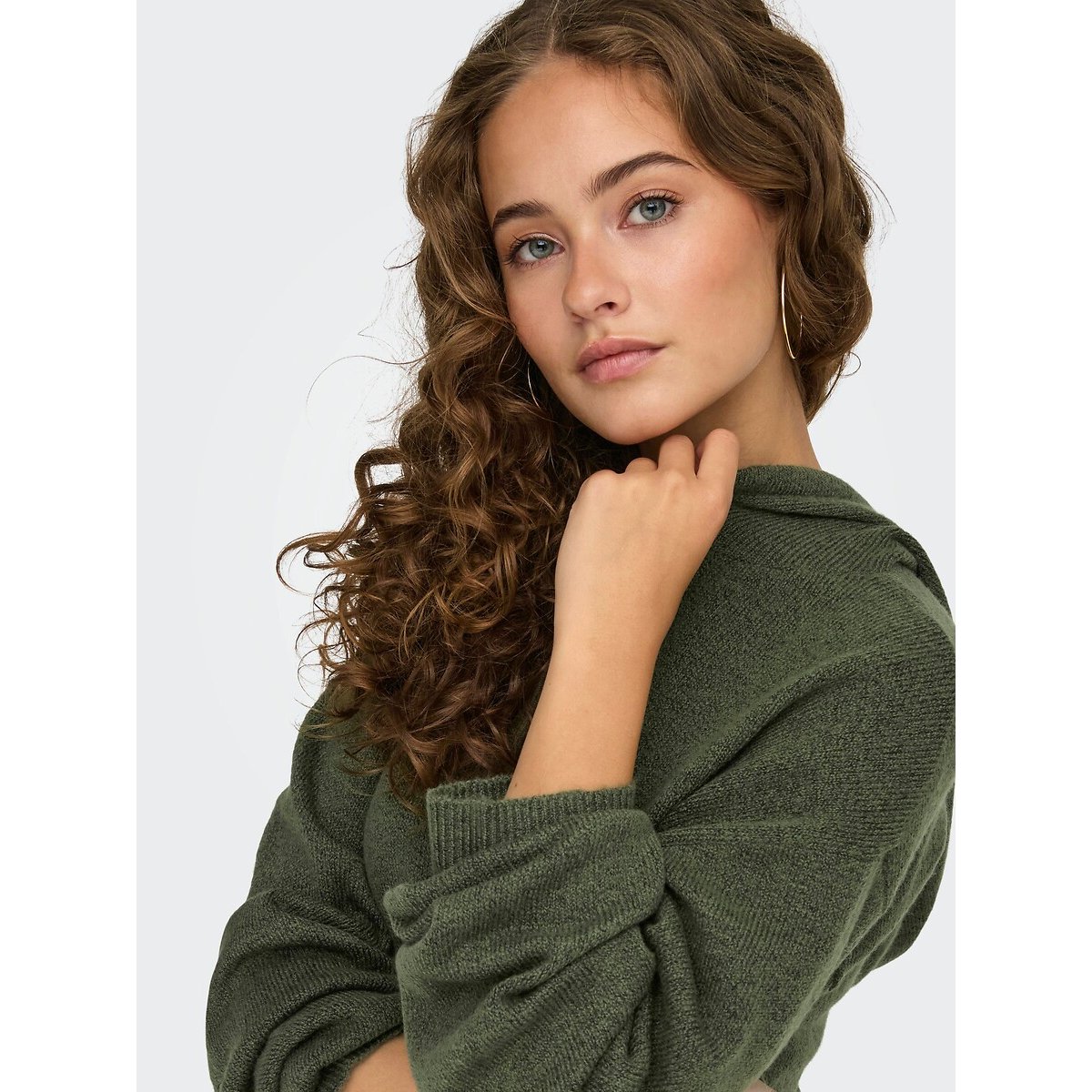 Pull à capuche vert kaki, JDY