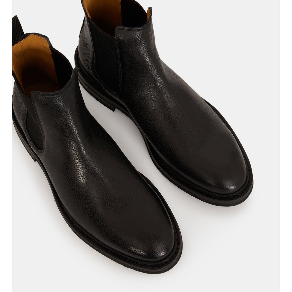 Bottines chelsea châtelet en cuir goodyear noir, COMPTOIR GL