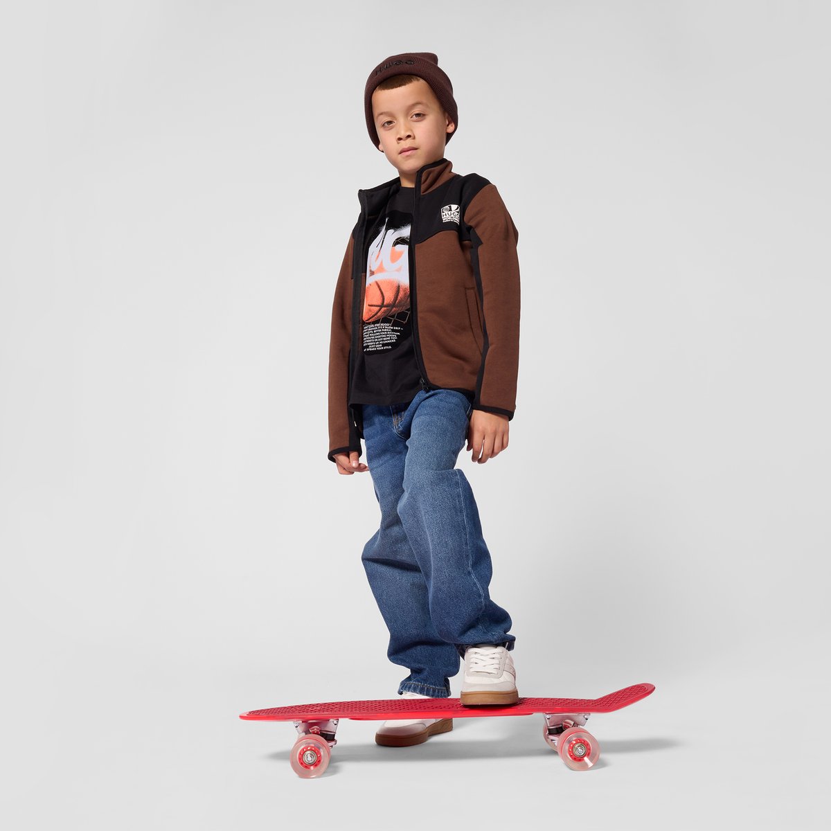 Cardigan de jogging chicory coffee, HUGO KIDSWEAR