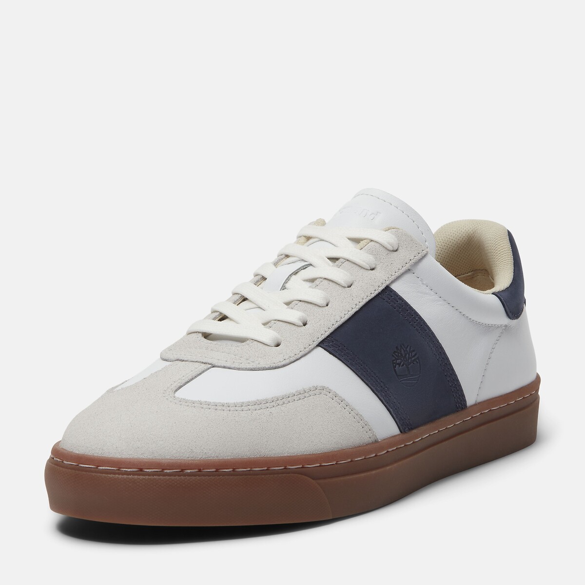 Scarpe da ginnastica in pelle, LISBON STREET LOW LACE bianco/blu, TIMBERLAND