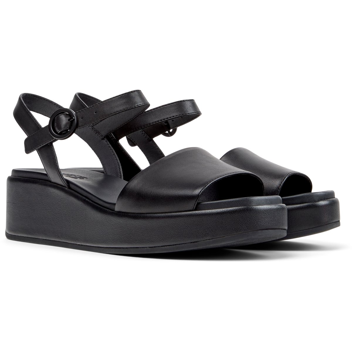 Sandales Misia cuir noir, CAMPER