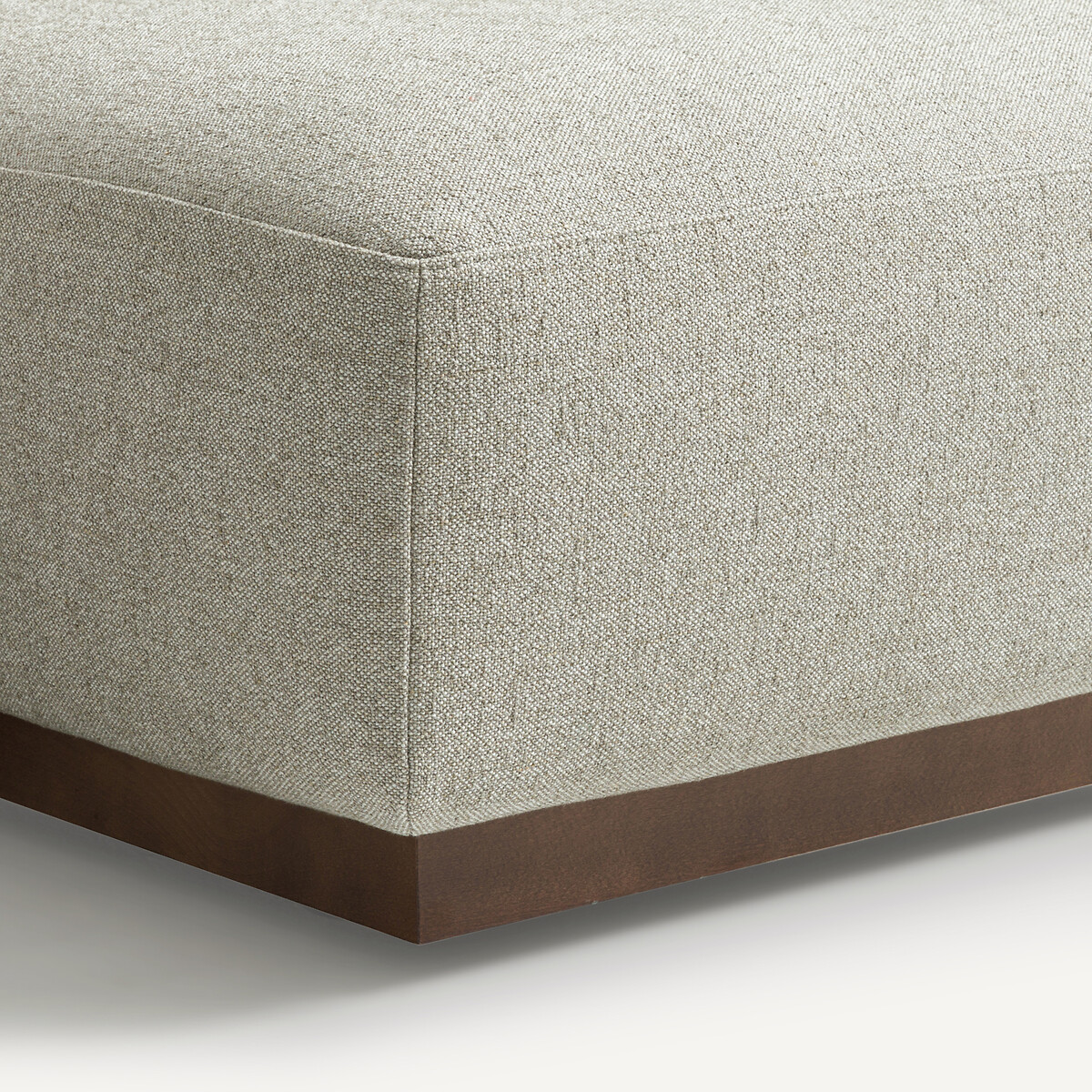 Canapé d'angle droit texturé viscose lin, Jacopo naturel, AM.PM