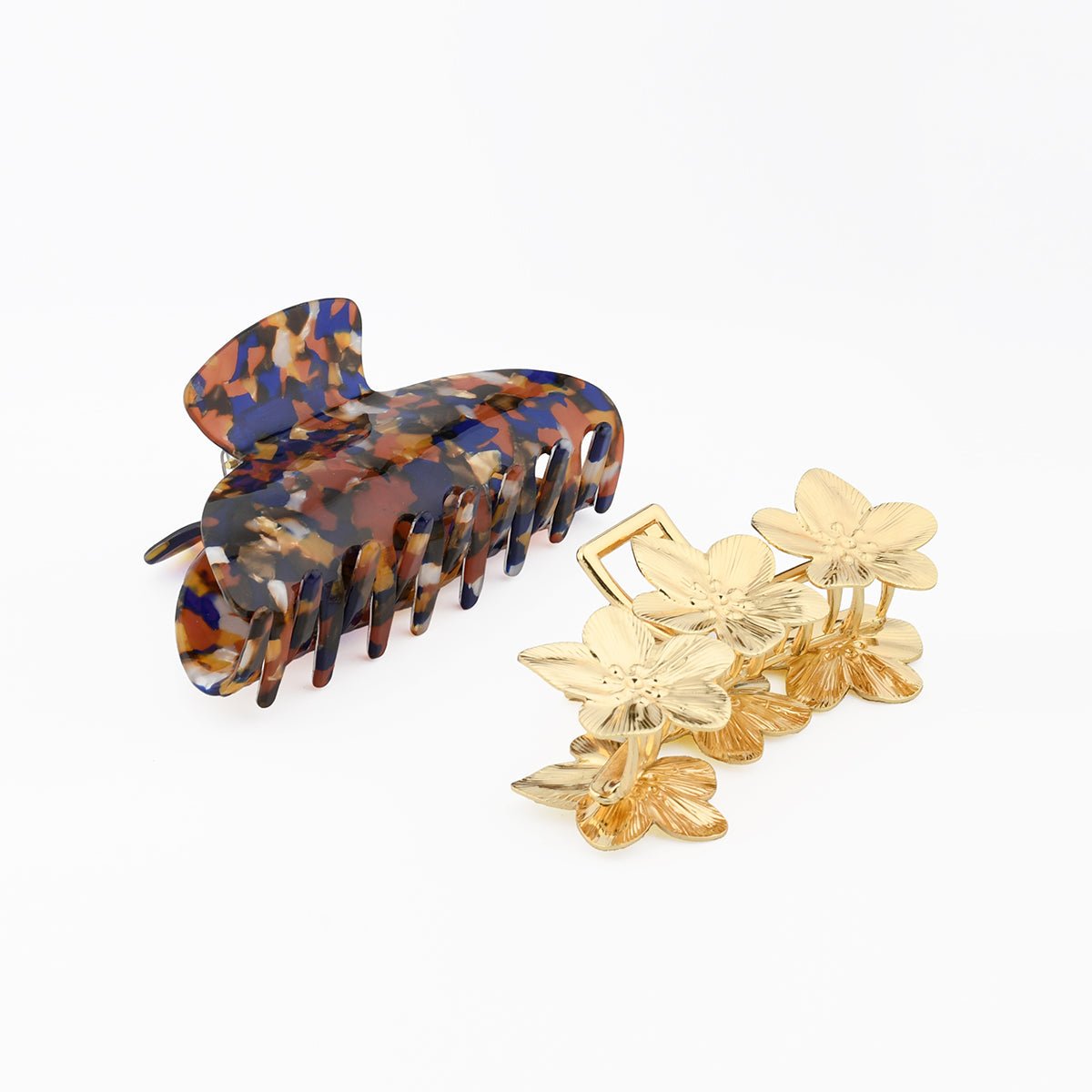 Set de 2 pinces écaille et dorée doré, BALABOOSTE