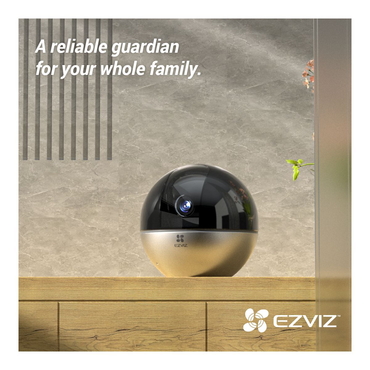 Caméra de surveillance Wifi E6 3K motorisée couleur unique, EZVIZ