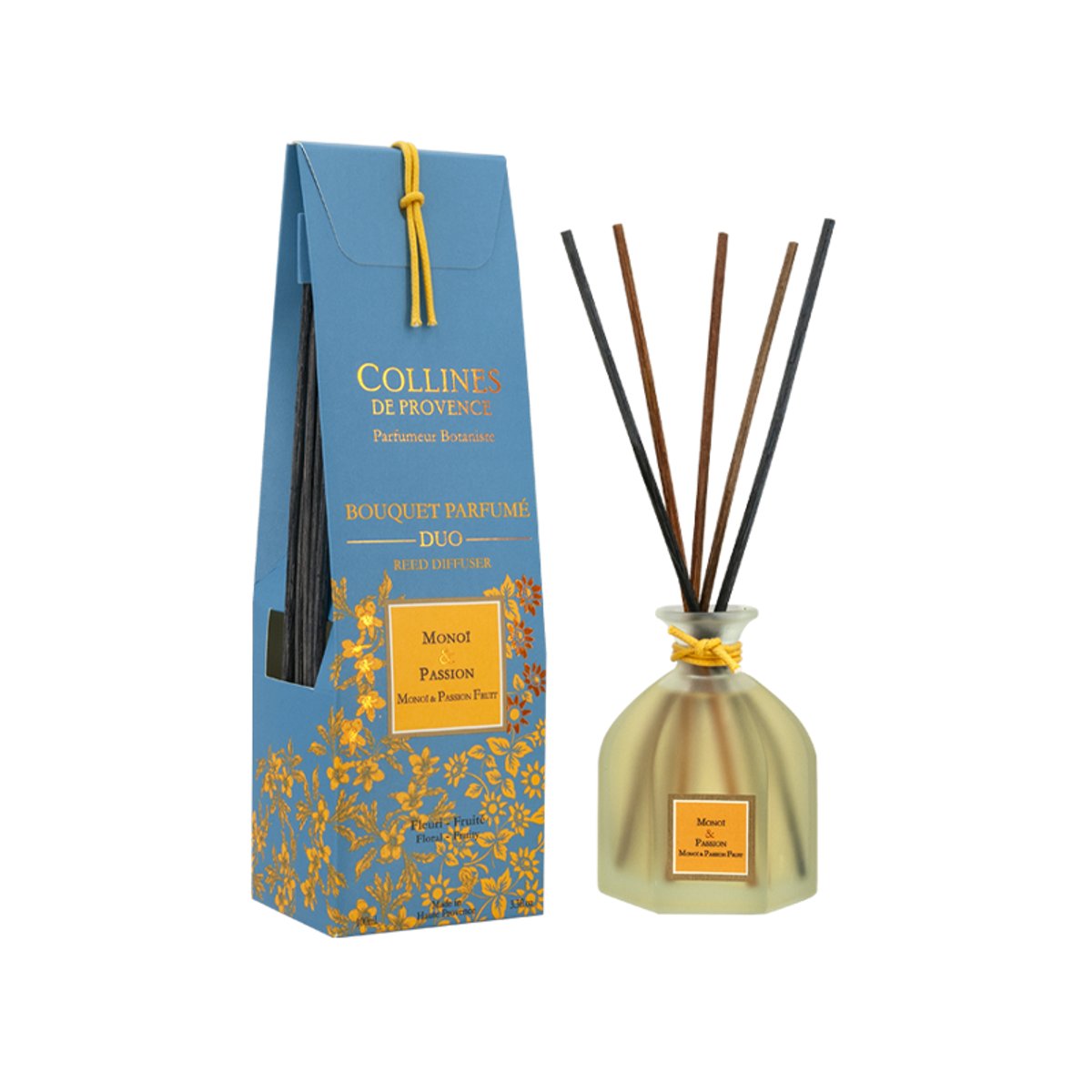 Diffuseur de parfum Coloré MONOÏ & PASSION bleu, COLLINES DE PROVENCE