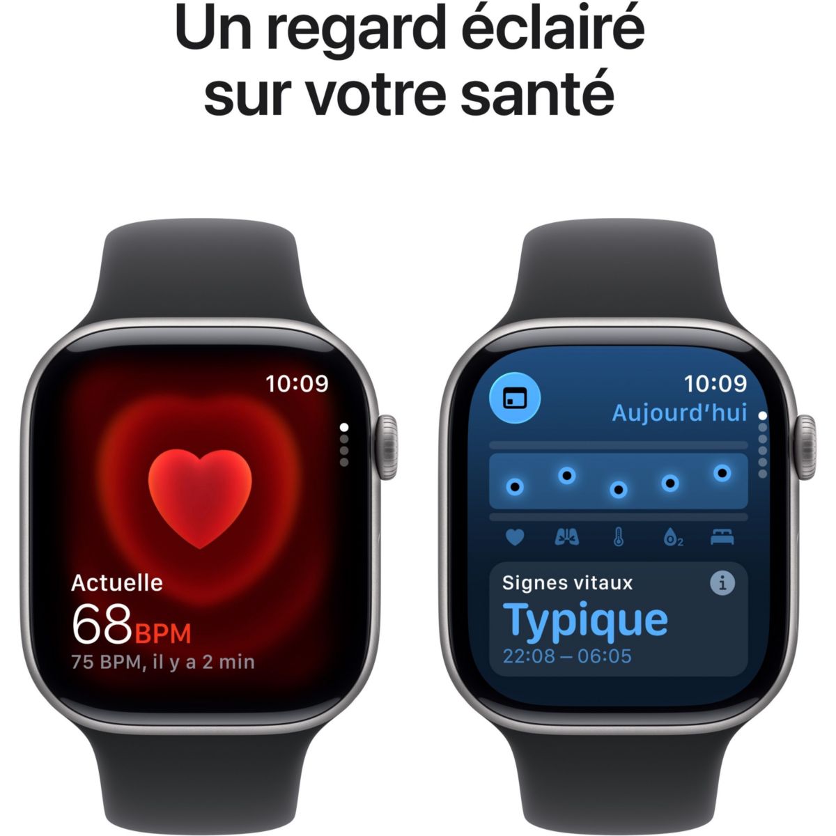 Montre connectée 46mm Alu Gris / Noir Serie 11 M/L Cellular gris, APPLE