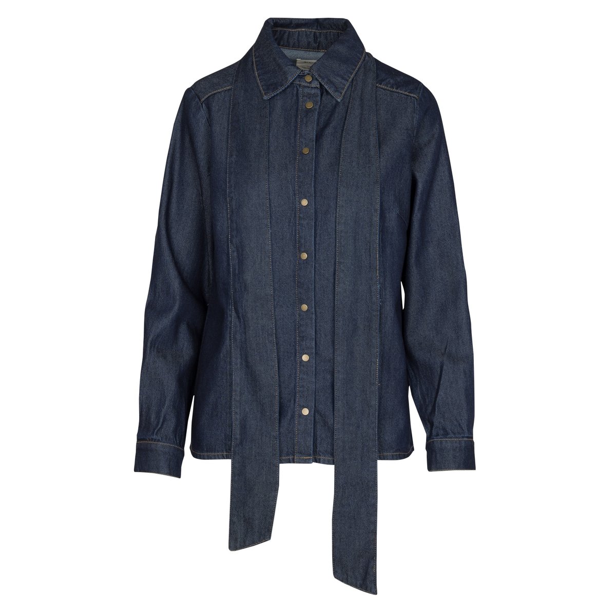Blouse à col lavallière DARIA denim brut, Maison 123