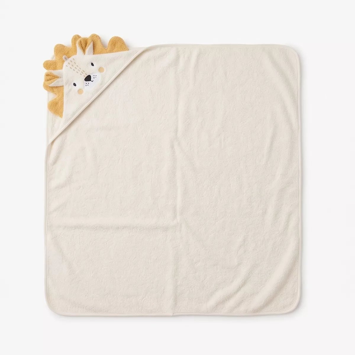 Cape de bain pur coton PETIT LION angora, GARNIER THIEBAUT