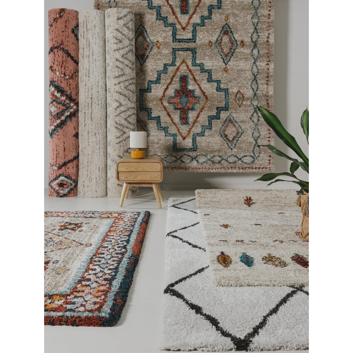 Tapis à poils longs GOBI crème, BENUTA 