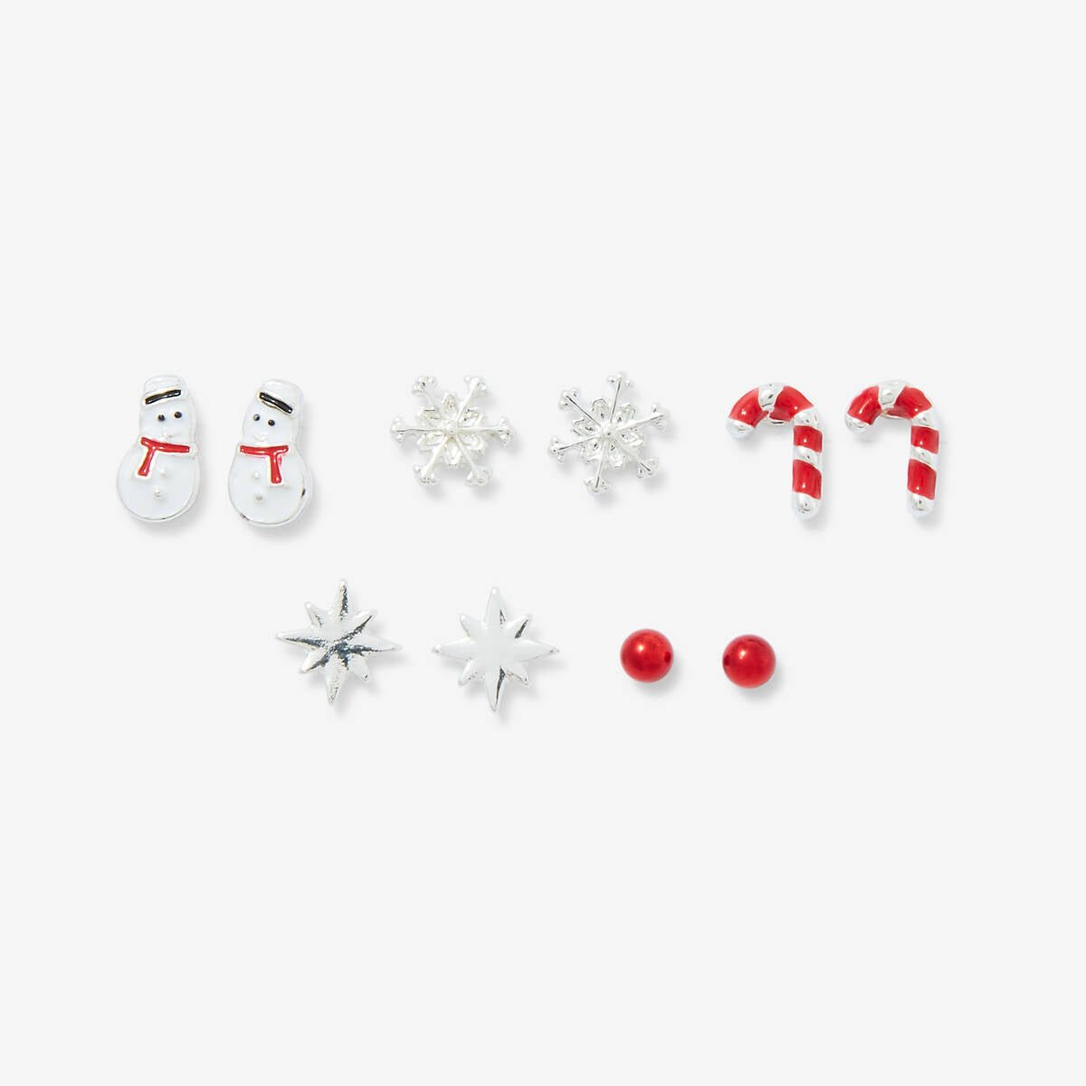 Set de boucles d'oreilles de Noël à suspendre - Étoile argenté, BALABOOSTE
