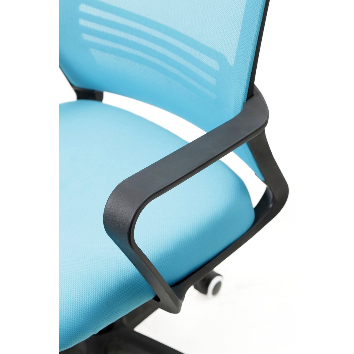Fauteuil de bureau à roulettes en tissu, SOPHIE bleu, HISPANOHOGAR