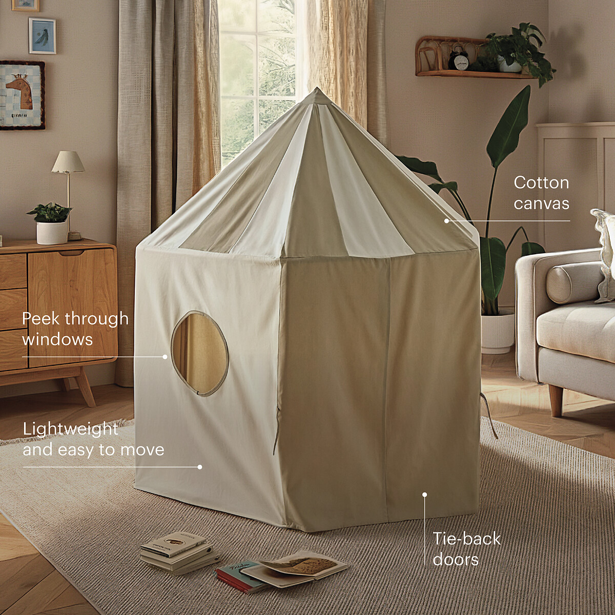 Play Pavilion Cotton Tent beige, CUDDLECO