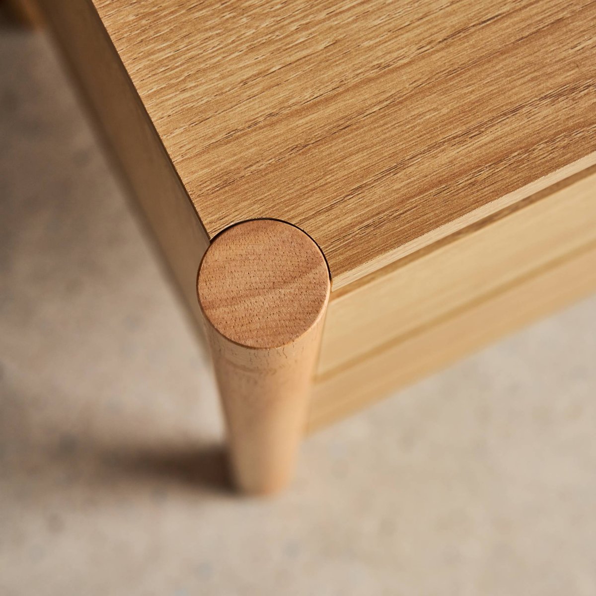 Table de chevet décor bois 2 tiroirs  HARMONY naturel, SWEEEK