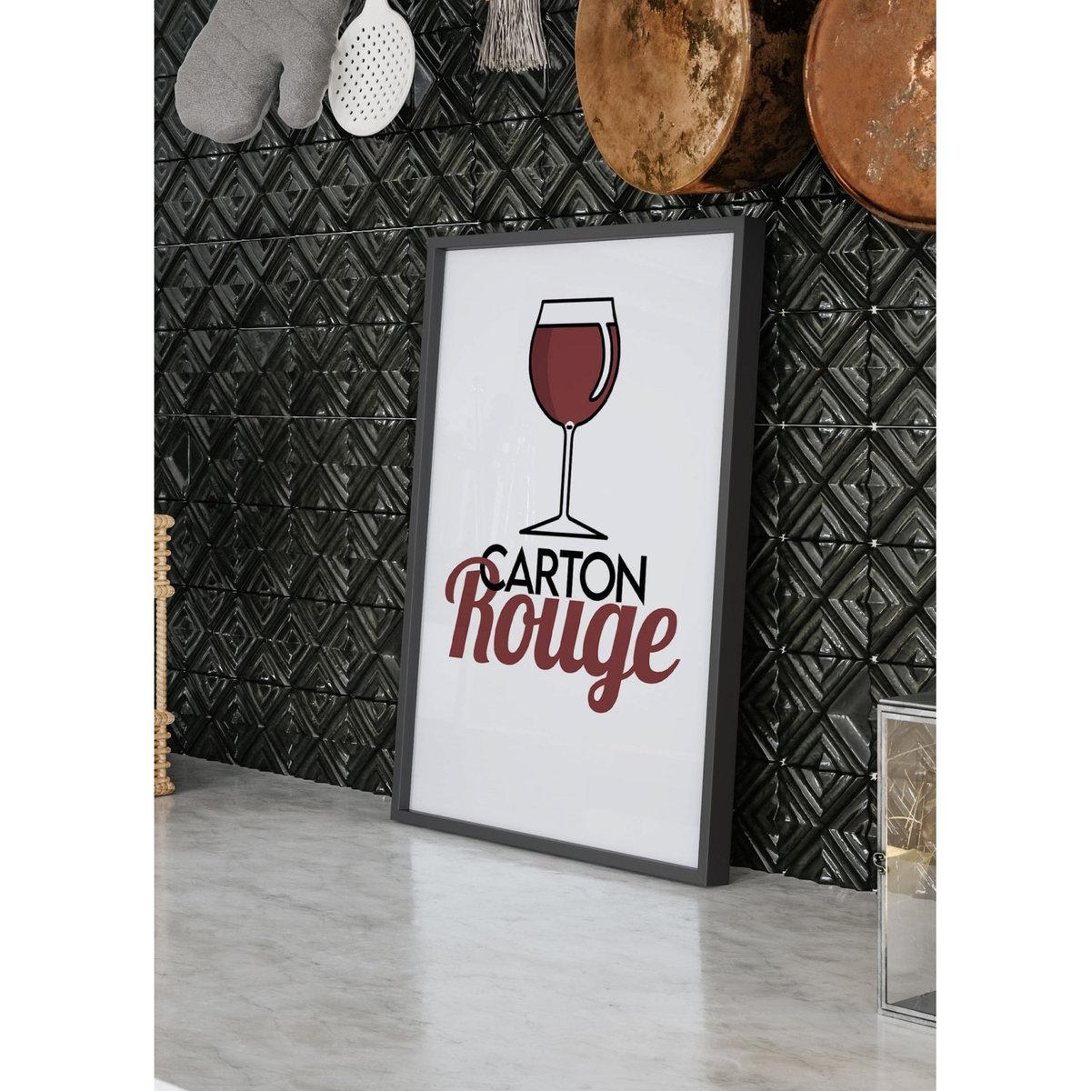 Affiche Carton Rouge blanc, L'AFFICHERIE
