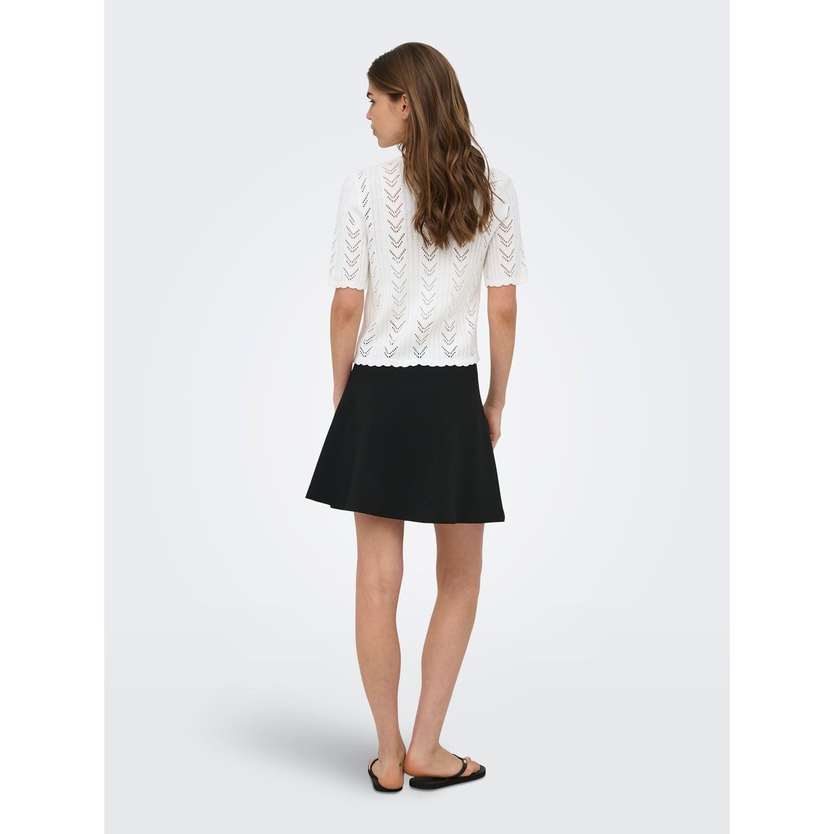 T-Shirt En Maille cloud dancer, ONLY