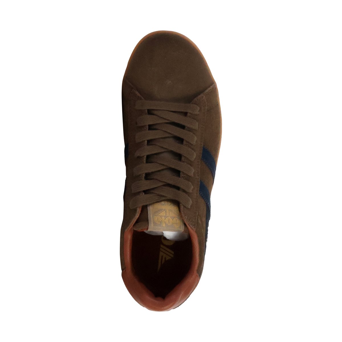 Baskets cuir Equipe II Suede dark taupe navy rust, GOLA