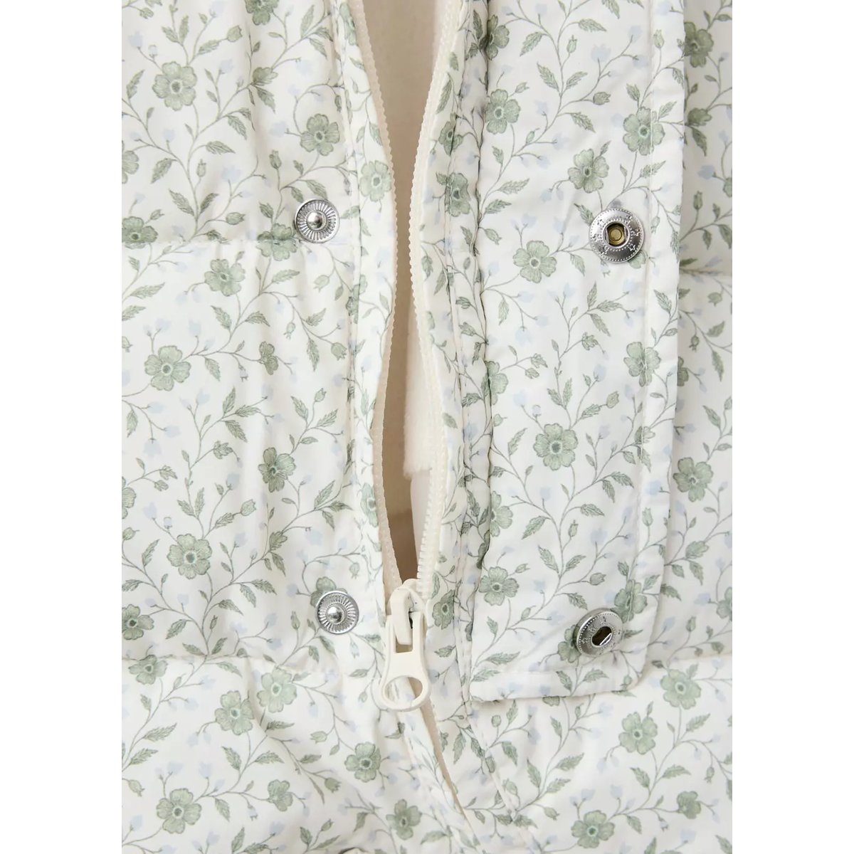 Combi-pilote matelassée à fleurs blanc cassé, MANGO BABY