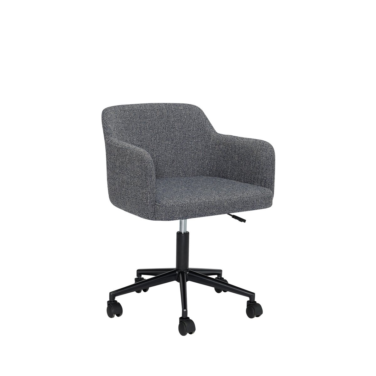Chaise de bureau en polyester et acier REST gris foncé, HUBSCH