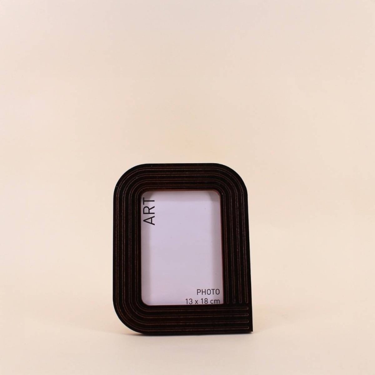 Cadre photo bois structuré 20x25 cm marron, ORNAMI