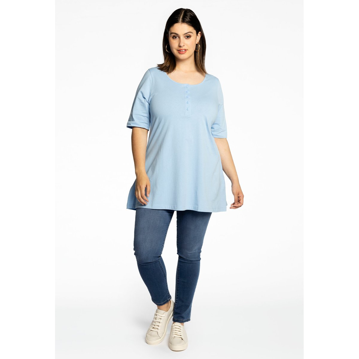 Tunique manches courtes bleu clair, YOEK