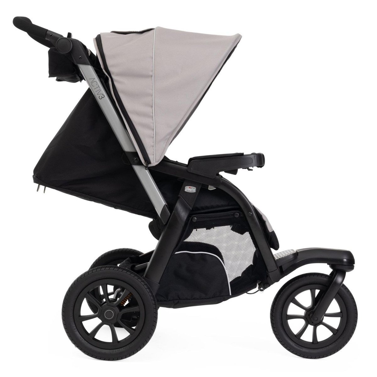 Poussette trio Activ3+ + siège auto Kory I-Size + nacelle Activ3+ gris, CHICCO